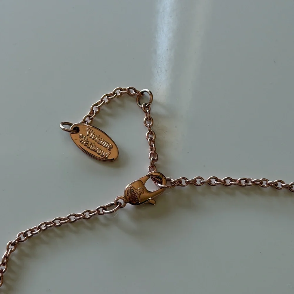 Vivienne Westwood Rose Gold Orb Pendant with Crystal Accents - Picture 3 of 5